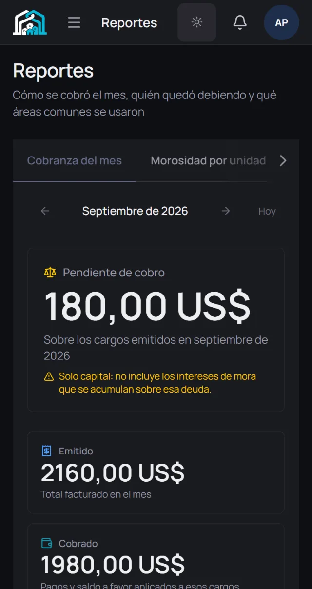 reporte de cobranza