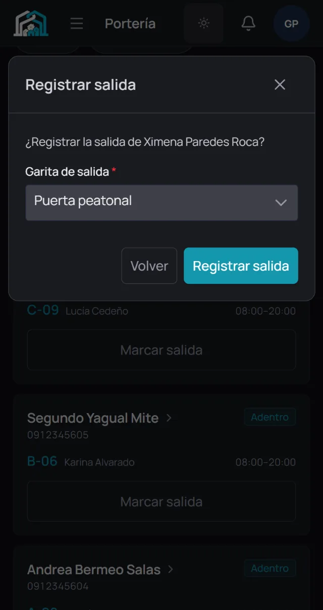 salida con elección de garita y fotos