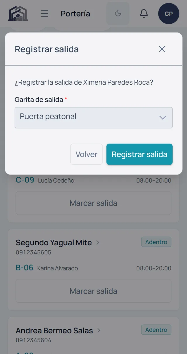 salida con elección de garita y fotos